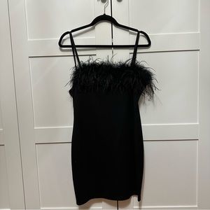 Women’s M Boutique Feather Trim Dress